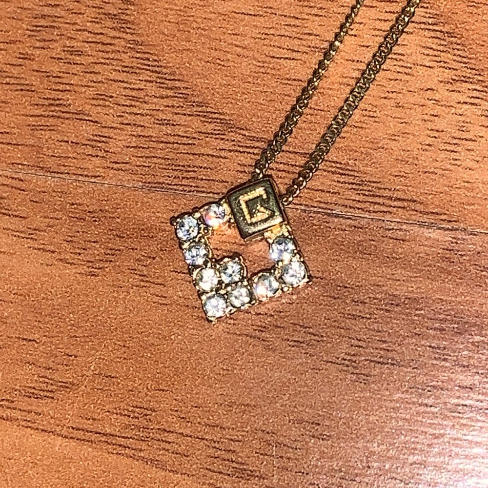 Authentic Givenchy Rhinestone Diamond Shaped Neck… - image 1